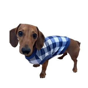 New! Old Navy Blue Checkered Dog Sweater Size M